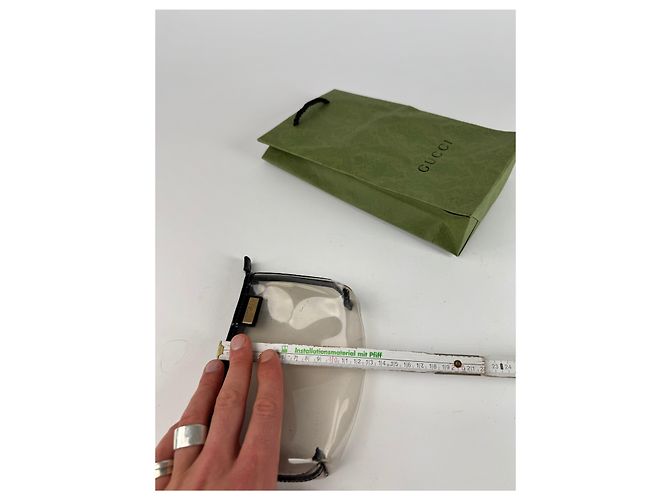 Clutch vintage in PVC trasparente di Gucci Nero - vista 4