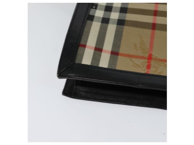 Autre Marque Borsa a spalla Burberrys Nova Check in tela beige oro nero Auth BD1811 D'oro - vista 15