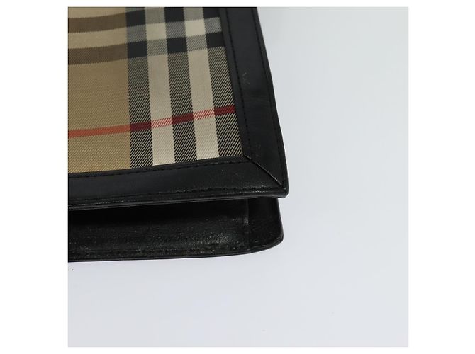 Autre Marque Borsa a spalla Burberrys Nova Check in tela beige oro nero Auth BD1811 D'oro - vista 16
