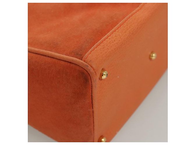 Borsa a mano GUCCI Bamboo Suede 2way Arancione Oro 000 123 0316 Auth BA1132 D'oro - vista 14