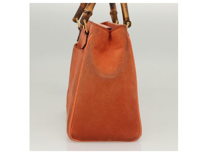 Borsa a mano GUCCI Bamboo Suede 2way Arancione Oro 000 123 0316 Auth BA1132 D'oro - vista 4