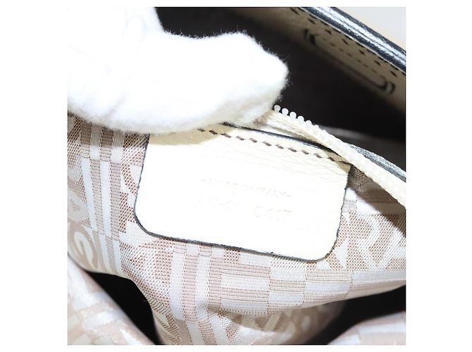 Borsa tote in pelle bianca e argento Salvatore Ferragamo Auth BA1465 Bianco - vista 12