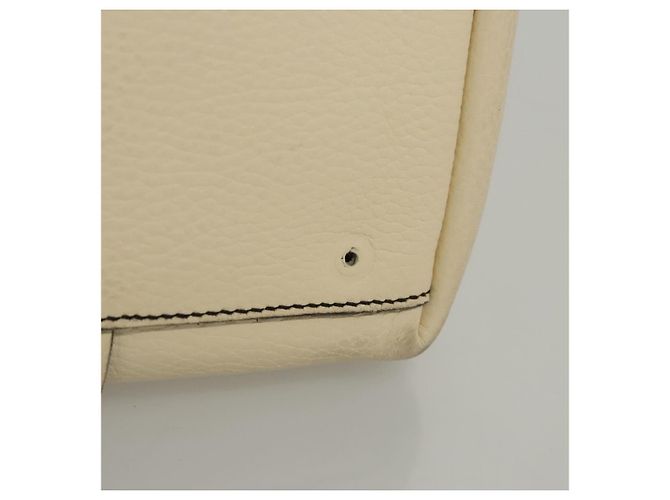 Borsa tote in pelle bianca e argento Salvatore Ferragamo Auth BA1465 Bianco - vista 8