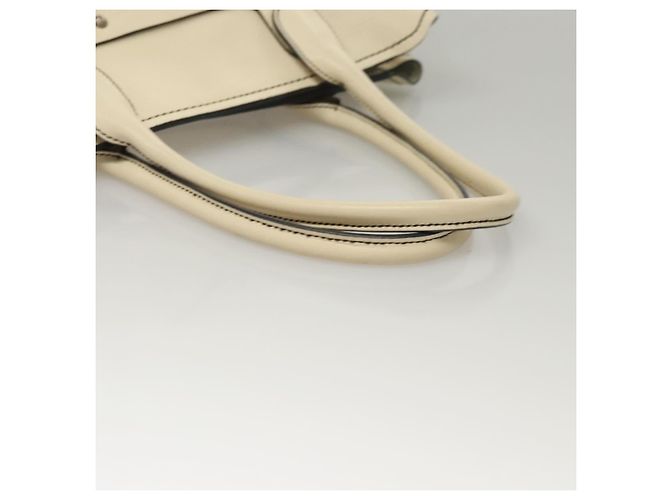 Borsa tote in pelle bianca e argento Salvatore Ferragamo Auth BA1465 Bianco - vista 9