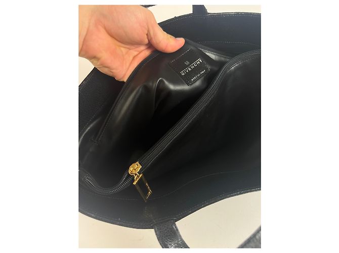 Sac à main en cuir vintage Givenchy noir - vue 14