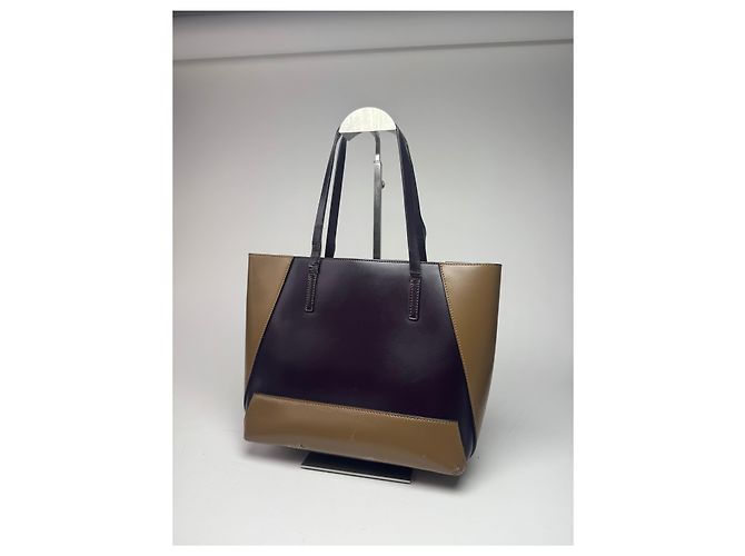 Vintage Marni Leder Tasche lila khaki - Ansicht 10