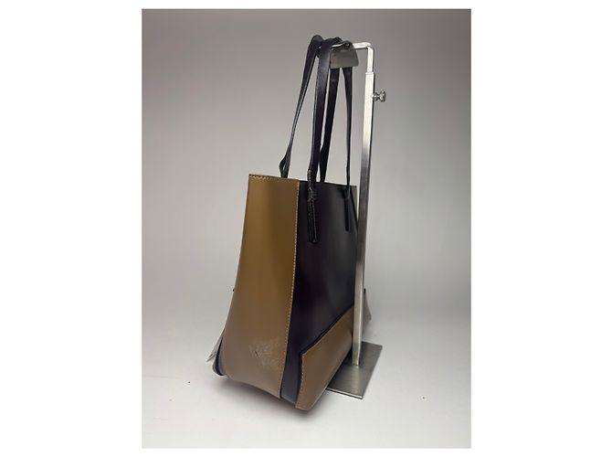 Vintage Marni Leder Tasche lila khaki - Ansicht 11