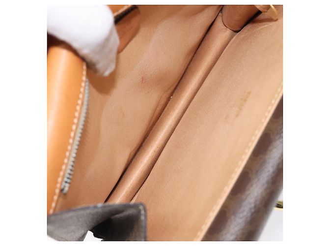 Céline Borsa a mano in tela Macadam CELINE in pelle PVC marrone oro Auth yk17887 D'oro - vista 10