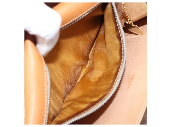 Céline Borsa a mano in tela Macadam CELINE in pelle PVC marrone oro Auth yk17887 D'oro - vista 11