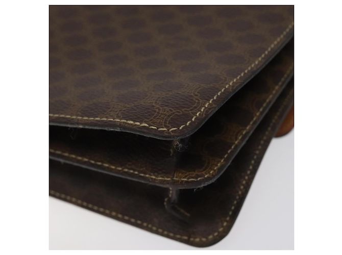 Céline Borsa a mano in tela Macadam CELINE in pelle PVC marrone oro Auth yk17887 D'oro - vista 16