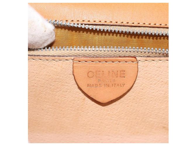 Céline Borsa a mano in tela Macadam CELINE in pelle PVC marrone oro Auth yk17887 D'oro - vista 19