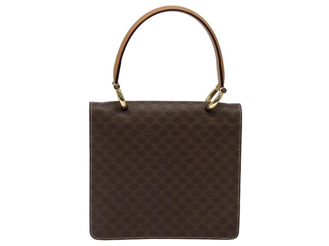 Céline Borsa a mano in tela Macadam CELINE in pelle PVC marrone oro Auth yk17887 D'oro - vista 2