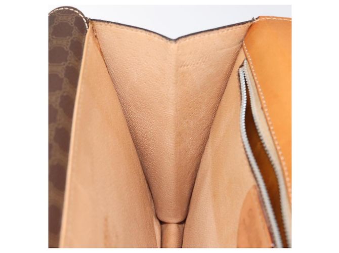 Céline Borsa a mano in tela Macadam CELINE in pelle PVC marrone oro Auth yk17887 D'oro - vista 21