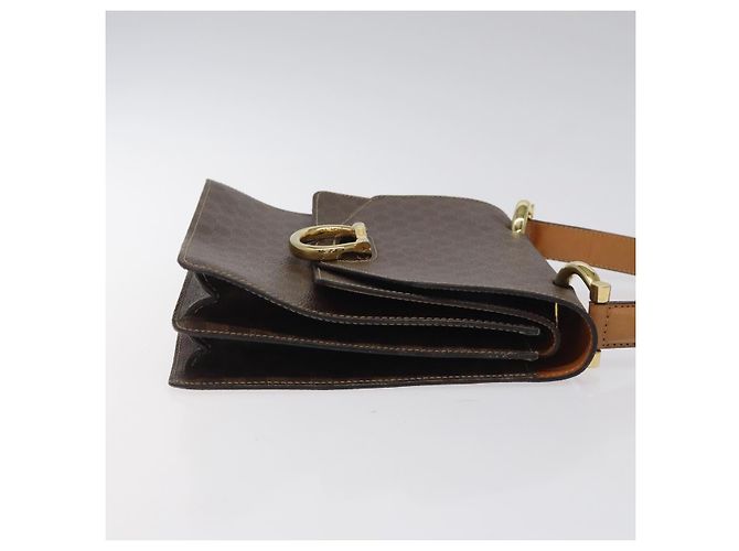 Céline Borsa a mano in tela Macadam CELINE in pelle PVC marrone oro Auth yk17887 D'oro - vista 3