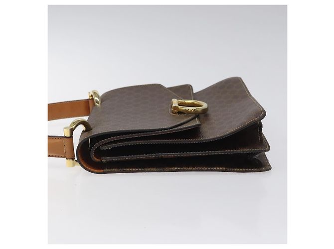 Céline Borsa a mano in tela Macadam CELINE in pelle PVC marrone oro Auth yk17887 D'oro - vista 4