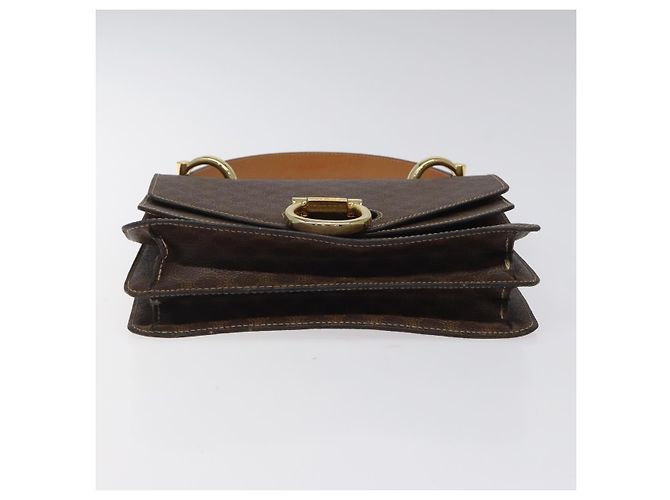 Céline Borsa a mano in tela Macadam CELINE in pelle PVC marrone oro Auth yk17887 D'oro - vista 5