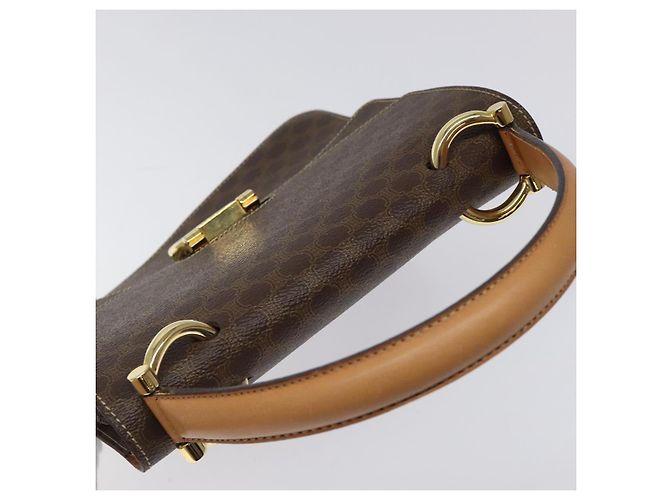 Céline Borsa a mano in tela Macadam CELINE in pelle PVC marrone oro Auth yk17887 D'oro - vista 6