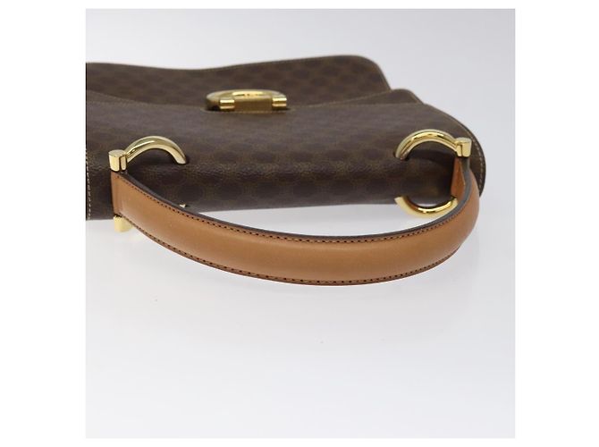 Céline Borsa a mano in tela Macadam CELINE in pelle PVC marrone oro Auth yk17887 D'oro - vista 7
