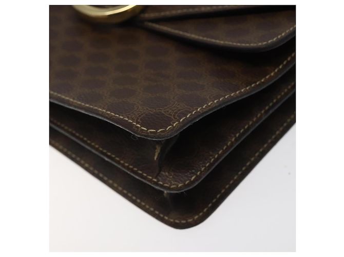 Céline Borsa a mano in tela Macadam CELINE in pelle PVC marrone oro Auth yk17887 D'oro - vista 8