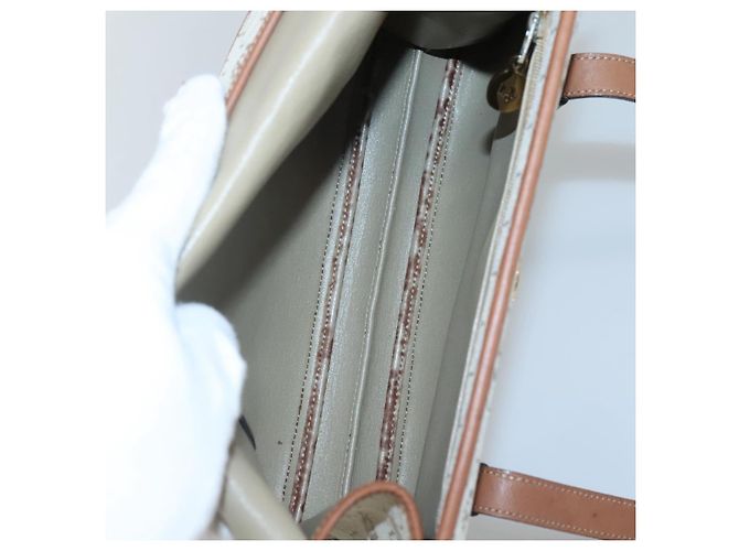 Borsa a spalla in tela a nido d'ape Christian Dior beige e oro Auth BA1146 D'oro - vista 11