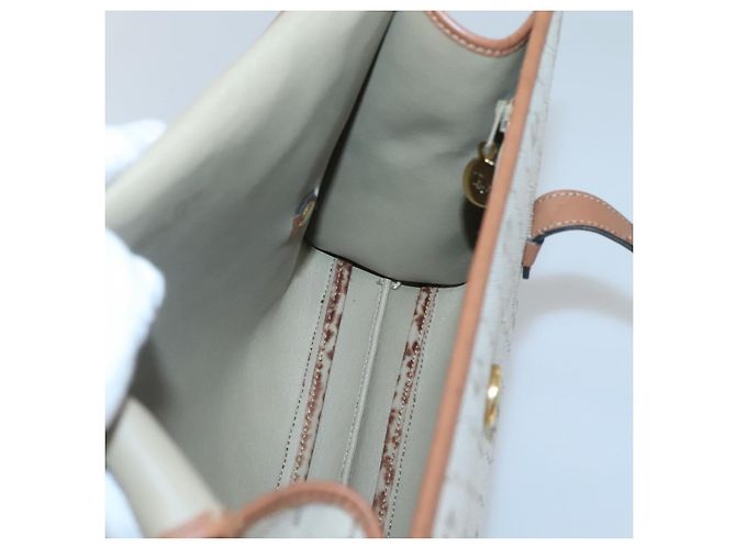 Borsa a spalla in tela a nido d'ape Christian Dior beige e oro Auth BA1146 D'oro - vista 17