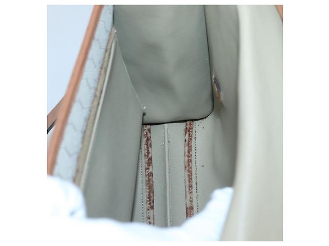 Borsa a spalla in tela a nido d'ape Christian Dior beige e oro Auth BA1146 D'oro - vista 18