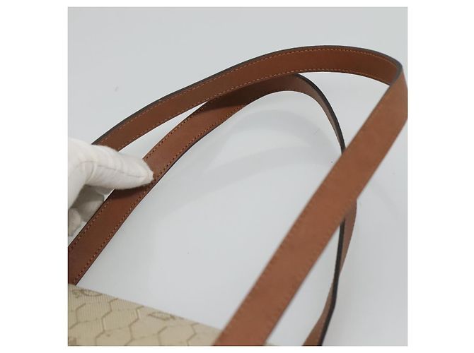 Borsa a spalla in tela a nido d'ape Christian Dior beige e oro Auth BA1146 D'oro - vista 8