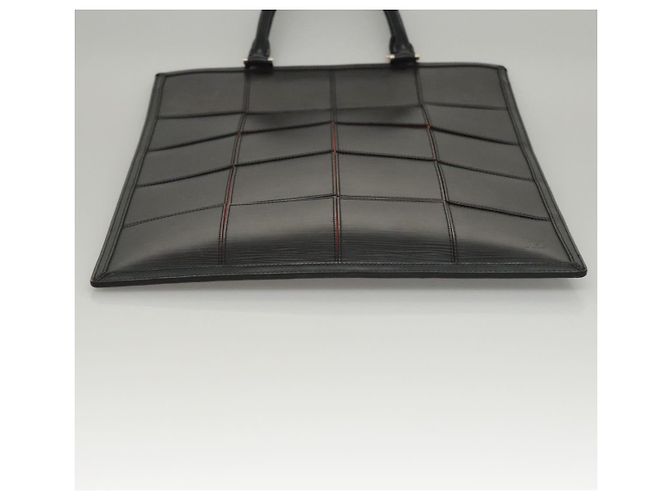 LOUIS VUITTON Epi Stretch Silver Fizz Handtasche Schwarz M54622 LV Auth 117803 - Ansicht 5