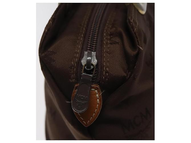 Borsa MCM Logogram Vicetos in nylon marrone e oro Auth bs24481 D'oro - vista 10