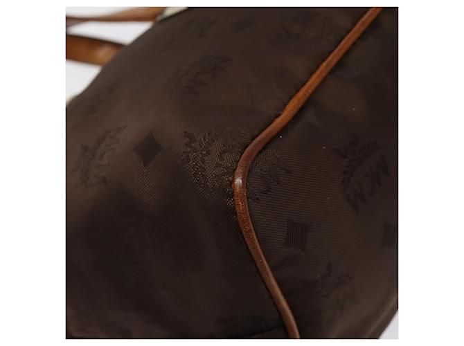 Borsa MCM Logogram Vicetos in nylon marrone e oro Auth bs24481 D'oro - vista 14
