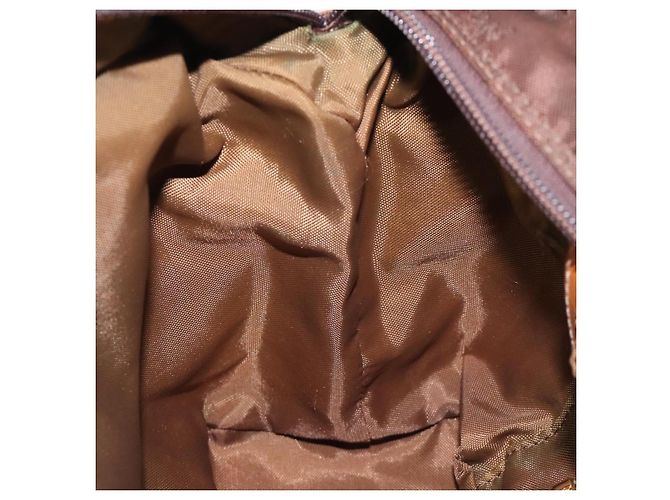 Borsa MCM Logogram Vicetos in nylon marrone e oro Auth bs24481 D'oro - vista 18