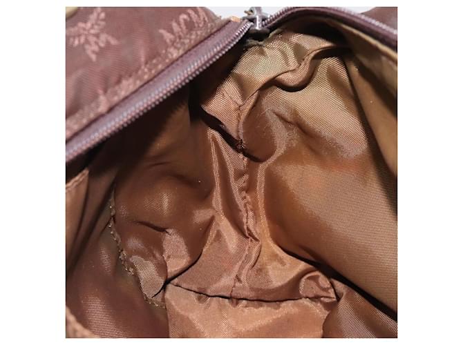 Borsa MCM Logogram Vicetos in nylon marrone e oro Auth bs24481 D'oro - vista 19