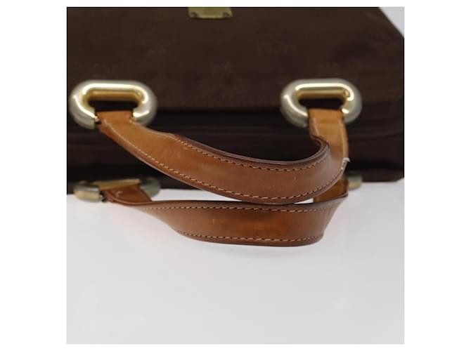 Borsa MCM Logogram Vicetos in nylon marrone e oro Auth bs24481 D'oro - vista 7