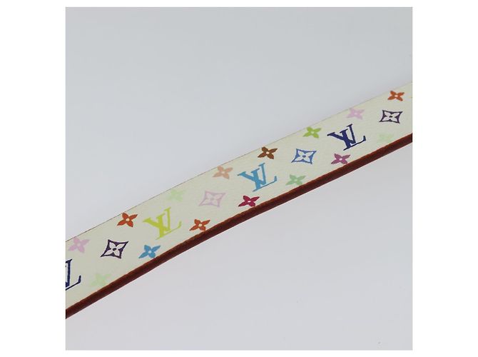 LOUIS VUITTON Cinto Quadrado Monograma Multicolorido Branco M9270U LV Auth MY153 - vista 3