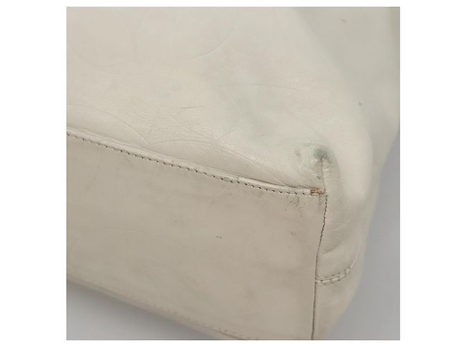 CHANEL COCO Borsa Tote in Pelle Bianca CC Auth bs24229 Bianco - vista 15