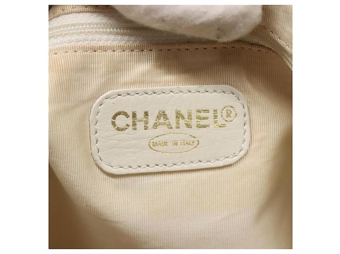CHANEL COCO Borsa Tote in Pelle Bianca CC Auth bs24229 Bianco - vista 17