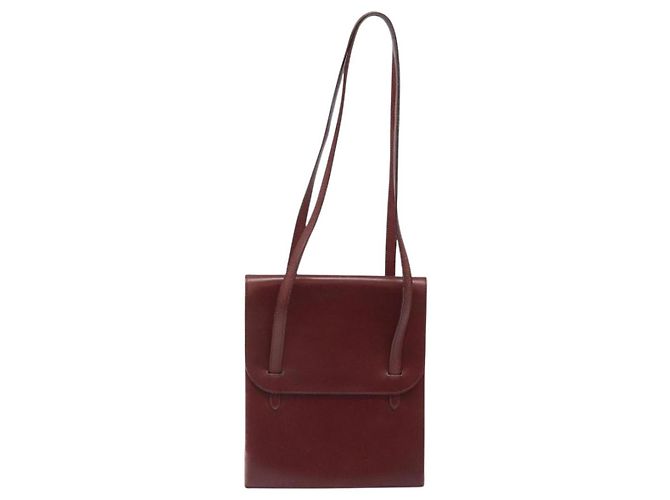 Hermès HERMES Schultertasche aus rotem Leder Auth bs24478 - Ansicht 13