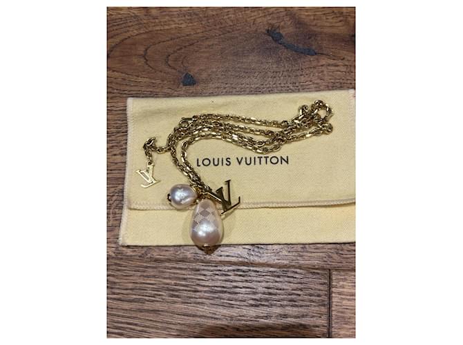 Collana logo LV Louis Vuitton Gold hardware - vista 3