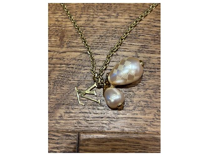 Collana logo LV Louis Vuitton Gold hardware - vista 6