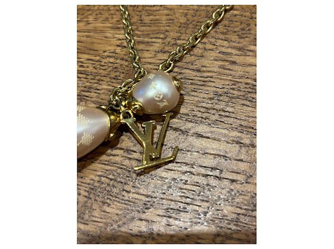 Collana logo LV Louis Vuitton Gold hardware - vista 7