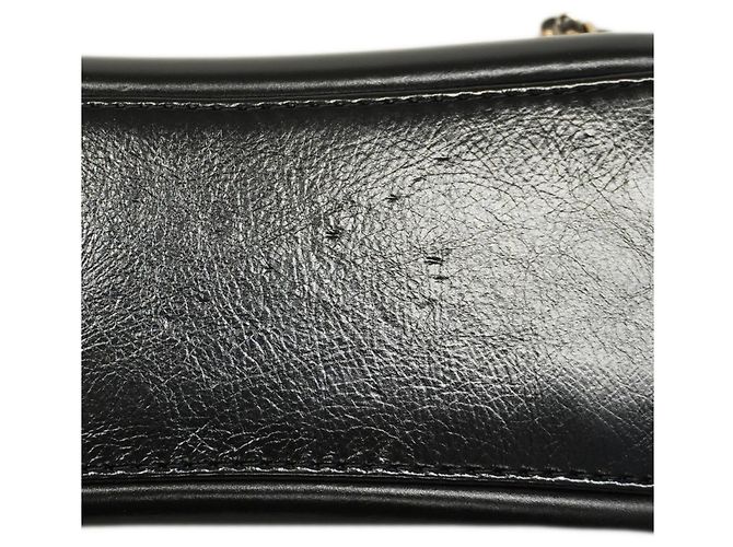 Chanel Matelassé Gabrielle Rindsleder Rucksack Schwarz Weiß - Ansicht 10