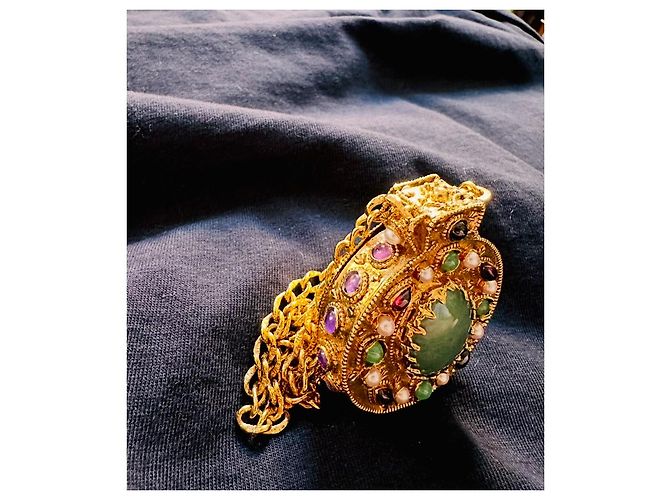 Collana vintage Chanel Robert Goossens Gold hardware - vista 10