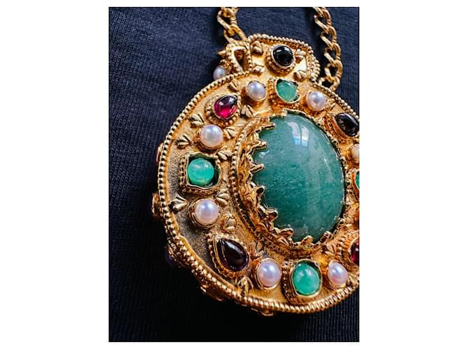 Collana vintage Chanel Robert Goossens Gold hardware - vista 2