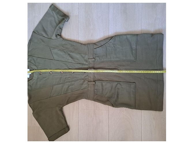 Vestido Reiss de algodón caqui - vista 3