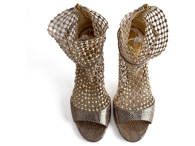 Rene Caovilla Sandali in pelle Galaxia 10.5 39 Metallici Metallico - vista 3