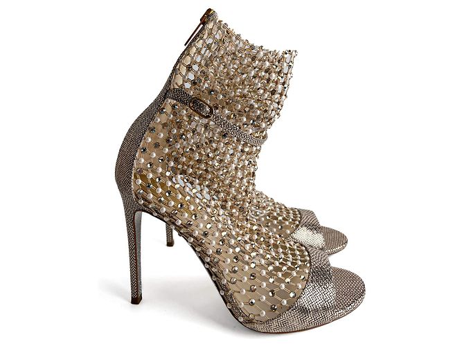 Rene Caovilla Sandali in pelle Galaxia 10.5 39 Metallici Metallico - vista 5