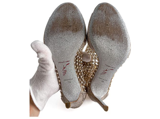 Rene Caovilla Sandali in pelle Galaxia 10.5 39 Metallici Metallico - vista 6