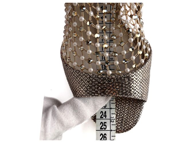 Rene Caovilla Sandali in pelle Galaxia 10.5 39 Metallici Metallico - vista 7