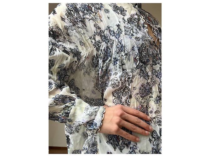 Iro Bluse aus Viskose Blau Grau - Ansicht 11