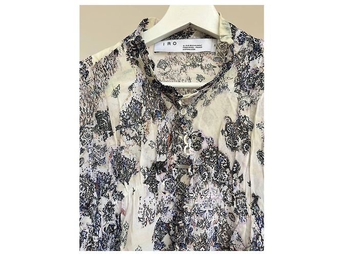 Iro Bluse aus Viskose Blau Grau - Ansicht 9